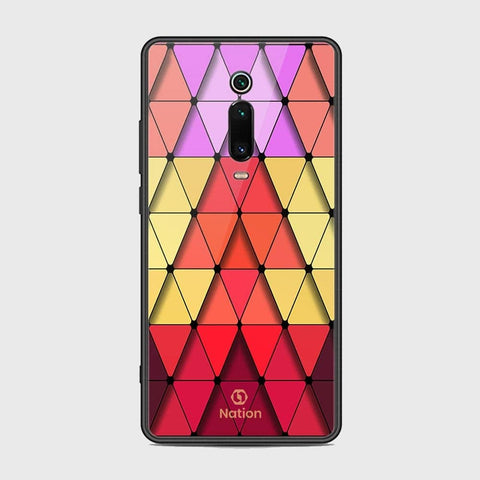 Xiaomi Mi 9T Cover - Onation Pyramid Series - HQ Ultra Shine Premium Infinity Glass Soft Silicon Borders Case