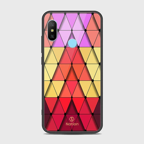 Xiaomi Redmi Note 6 Pro Cover - Onation Pyramid Series - HQ Ultra Shine Premium Infinity Glass Soft Silicon Borders Case