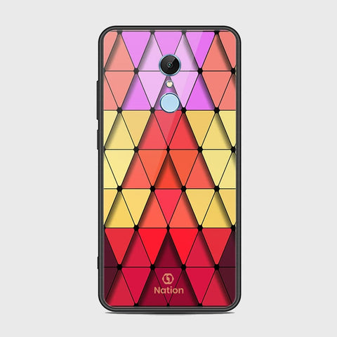 Xiaomi Redmi 5 Cover - Onation Pyramid Series - HQ Ultra Shine Premium Infinity Glass Soft Silicon Borders Case