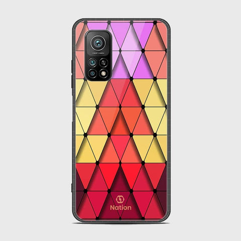 Xiaomi Mi 10T Cover - Onation Pyramid Series - HQ Ultra Shine Premium Infinity Glass Soft Silicon Borders Case