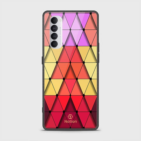 Oppo Reno 4 Pro Cover - Onation Pyramid Series - HQ Ultra Shine Premium Infinity Glass Soft Silicon Borders Case