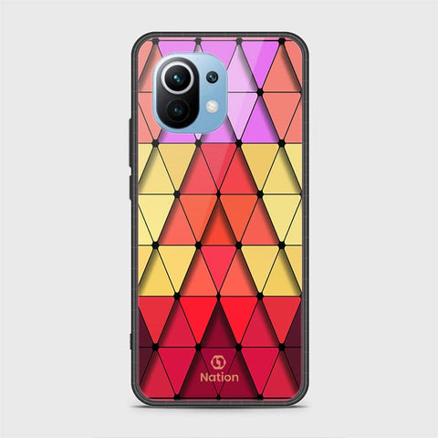 Xiaomi Mi 11 Cover - Onation Pyramid Series - HQ Ultra Shine Premium Infinity Glass Soft Silicon Borders Case