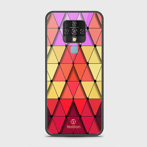 Tecno Camon 16 Cover - Onation Pyramid Series - HQ Ultra Shine Premium Infinity Glass Soft Silicon Borders Case