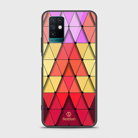 Infinix Note 10 Cover- Onation Pyramid Series - HQ Ultra Shine Premium Infinity Glass Soft Silicon Borders Case