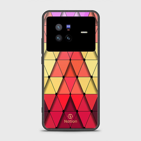 Vivo X80 Cover- Onation Pyramid Series - HQ Ultra Shine Premium Infinity Glass Soft Silicon Borders Case