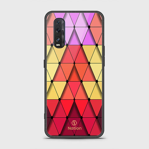 Oppo Find X2 Cover- Onation Pyramid Series - HQ Ultra Shine Premium Infinity Glass Soft Silicon Borders Case