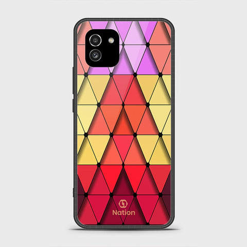 Samsung Galaxy A03 Cover- Onation Pyramid Series - HQ Ultra Shine Premium Infinity Glass Soft Silicon Borders Case
