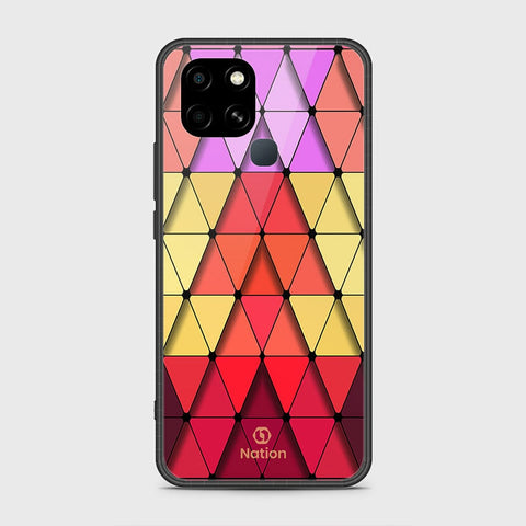 Infinix Smart 6 Cover- Onation Pyramid Series - HQ Ultra Shine Premium Infinity Glass Soft Silicon Borders Case