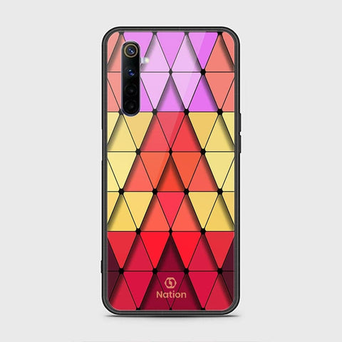 Realme 6 Cover - ONation Pyramid Series - HQ Ultra Shine Premium Infinity Glass Soft Silicon Borders Case