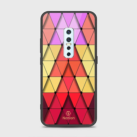 Vivo V17 Pro Cover - ONation Pyramid Series - HQ Ultra Shine Premium Infinity Glass Soft Silicon Borders Case