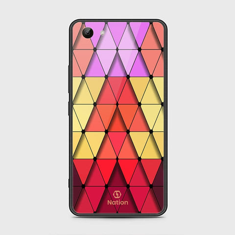 Vivo Y81 Cover - ONation Pyramid Series - HQ Ultra Shine Premium Infinity Glass Soft Silicon Borders Case