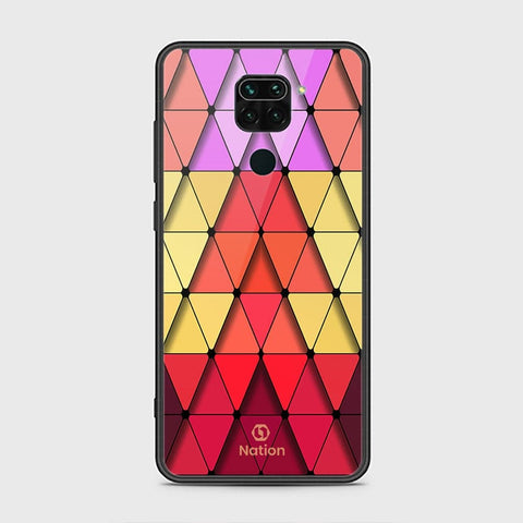 Xiaomi Redmi Note 9 Cover - ONation Pyramid Series - HQ Ultra Shine Premium Infinity Glass Soft Silicon Borders Case