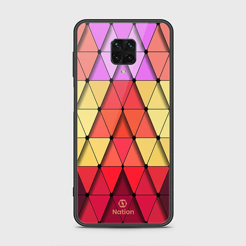 Xiaomi Redmi Note 9 Pro Cover - ONation Pyramid Series - HQ Ultra Shine Premium Infinity Glass Soft Silicon Borders Case