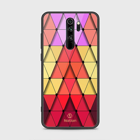 Xiaomi Redmi Note 8 Pro Cover - ONation Pyramid Series - HQ Ultra Shine Premium Infinity Glass Soft Silicon Borders Case