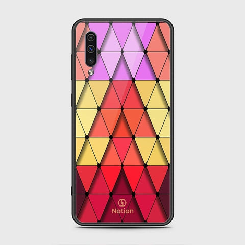 Samsung Galaxy A50 Cover - ONation Pyramid Series - HQ Ultra Shine Premium Infinity Glass Soft Silicon Borders Case