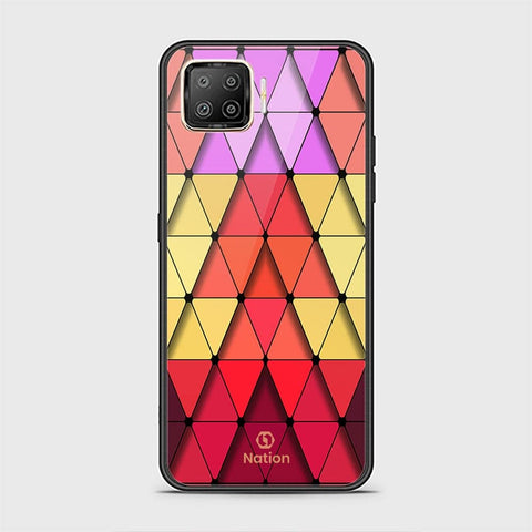 Oppo A93 Cover - ONation Pyramid Series - HQ Ultra Shine Premium Infinity Glass Soft Silicon Borders Case