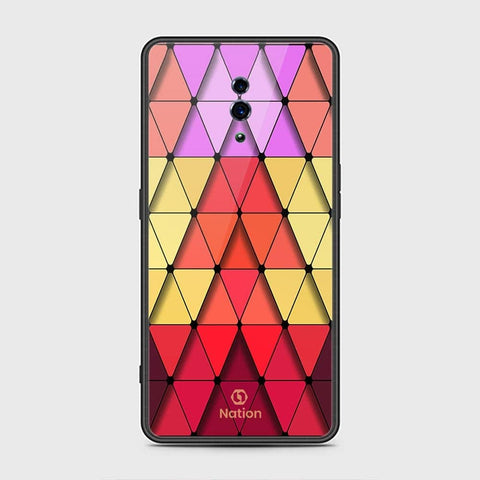 Oppo Reno Cover - ONation Pyramid Series - HQ Ultra Shine Premium Infinity Glass Soft Silicon Borders Case