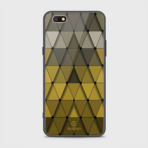 Oppo A77 Cover - ONation Pyramid Series - HQ Ultra Shine Premium Infinity Glass Soft Silicon Borders Case