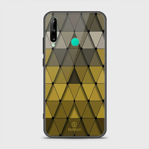 Huawei Y7P Cover - ONation Pyramid Series - HQ Ultra Shine Premium Infinity Glass Soft Silicon Borders Case