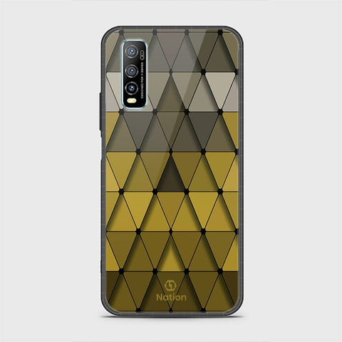 Vivo Y70s Cover - ONation Pyramid Series - HQ Ultra Shine Premium Infinity Glass Soft Silicon Borders Case