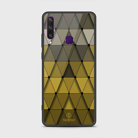 Huawei Y6p Cover - ONation Pyramid Series - HQ Ultra Shine Premium Infinity Glass Soft Silicon Borders Case