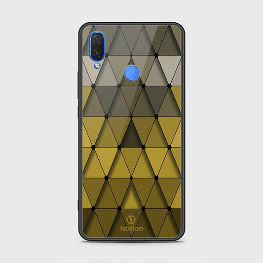 Huawei Y9 2019 Cover - ONation Pyramid Series - HQ Ultra Shine Premium Infinity Glass Soft Silicon Borders Case