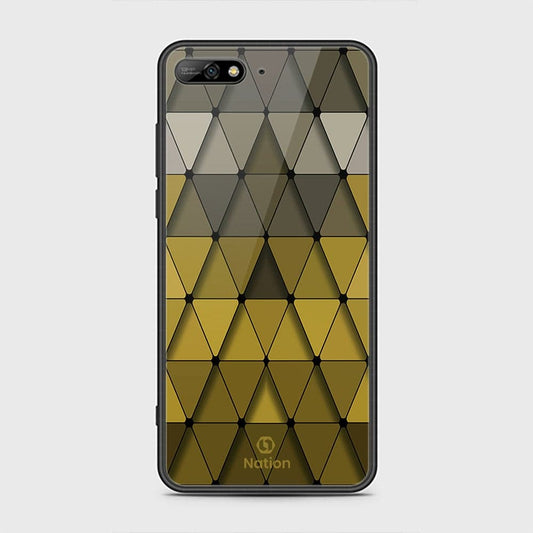 Honor 7A Cover - ONation Pyramid Series - HQ Ultra Shine Premium Infinity Glass Soft Silicon Borders Case