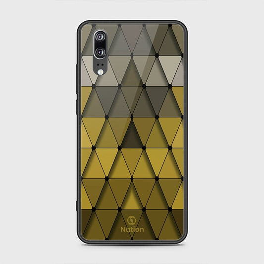 Huawei P20 Cover - ONation Pyramid Series - HQ Ultra Shine Premium Infinity Glass Soft Silicon Borders Case