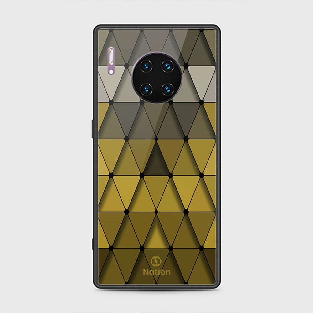 Huawei Mate 30 Pro Cover - ONation Pyramid Series - HQ Ultra Shine Premium Infinity Glass Soft Silicon Borders Case