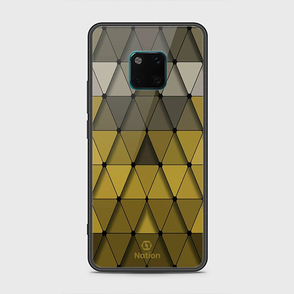 Huawei Mate 20 Pro Cover - ONation Pyramid Series - HQ Ultra Shine Premium Infinity Glass Soft Silicon Borders Case