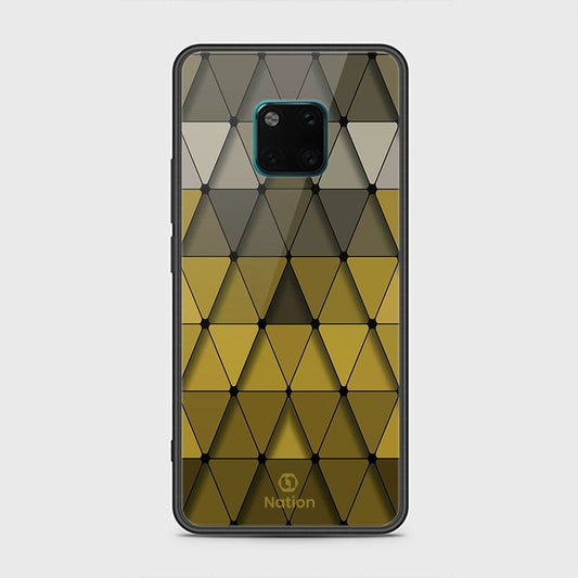 Huawei Mate 20 Pro Cover - ONation Pyramid Series - HQ Ultra Shine Premium Infinity Glass Soft Silicon Borders Case