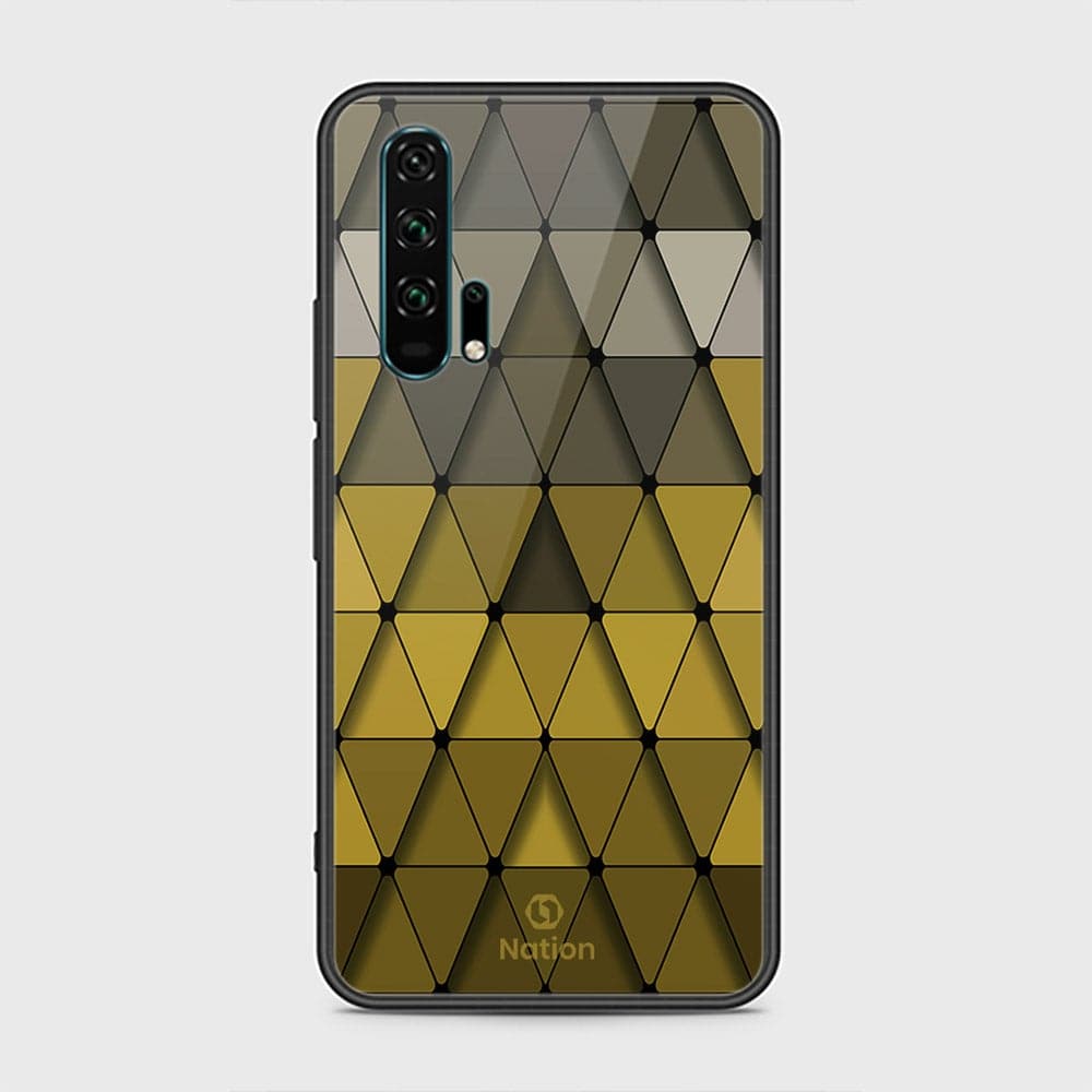 Honor 20 Pro Cover - ONation Pyramid Series - HQ Ultra Shine Premium Infinity Glass Soft Silicon Borders Case