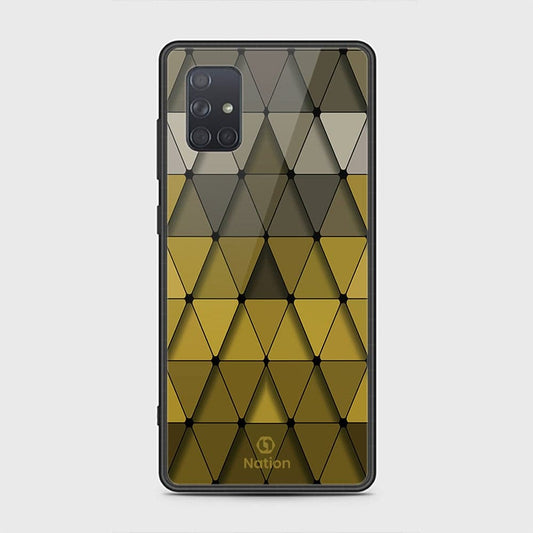 Samsung Galaxy A71 Cover - ONation Pyramid Series - HQ Ultra Shine Premium Infinity Glass Soft Silicon Borders Case