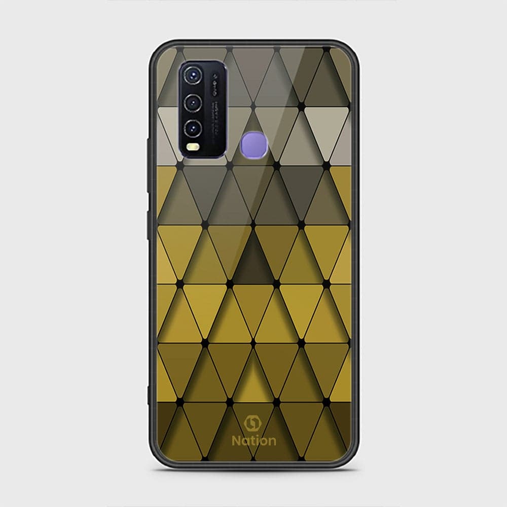 Vivo Y50 Cover - ONation Pyramid Series - HQ Ultra Shine Premium Infinity Glass Soft Silicon Borders Case