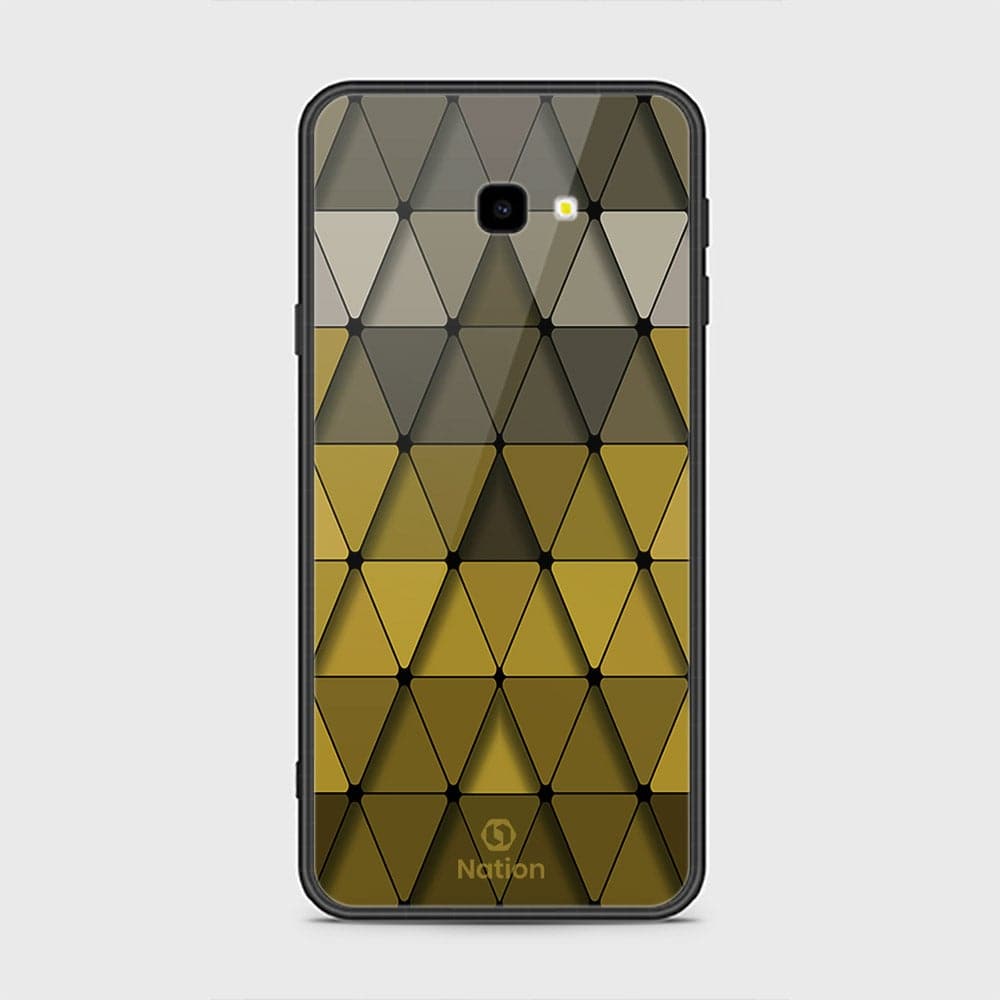 Samsung Galaxy J4 Plus Cover - ONation Pyramid Series - HQ Ultra Shine Premium Infinity Glass Soft Silicon Borders Case