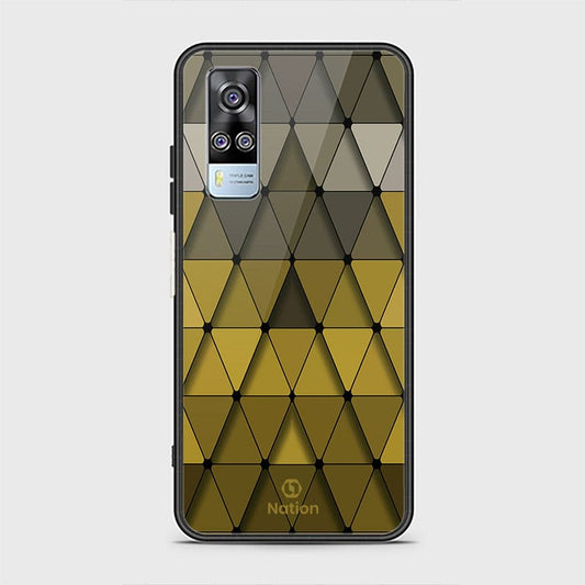 Vivo Y51a Cover - ONation Pyramid Series - HQ Ultra Shine Premium Infinity Glass Soft Silicon Borders Case