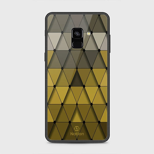 Samsung Galaxy A8 2018 Cover - Onation Pyramid Series - HQ Ultra Shine Premium Infinity Glass Soft Silicon Borders Case