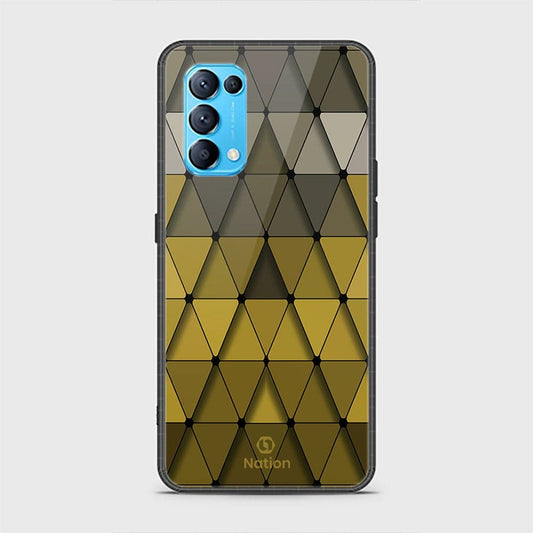 Oppo Find X3 Lite Cover - ONation Pyramid Series - HQ Ultra Shine Premium Infinity Glass Soft Silicon Borders Case