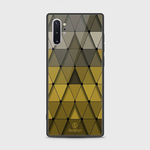 Samsung Galaxy Note 10 Plus Cover - Onation Pyramid Series - HQ Ultra Shine Premium Infinity Glass Soft Silicon Borders Case