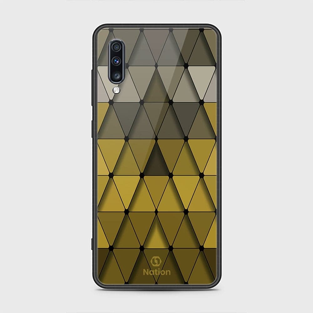 Samsung Galaxy A70 Cover - Onation Pyramid Series - HQ Ultra Shine Premium Infinity Glass Soft Silicon Borders Case