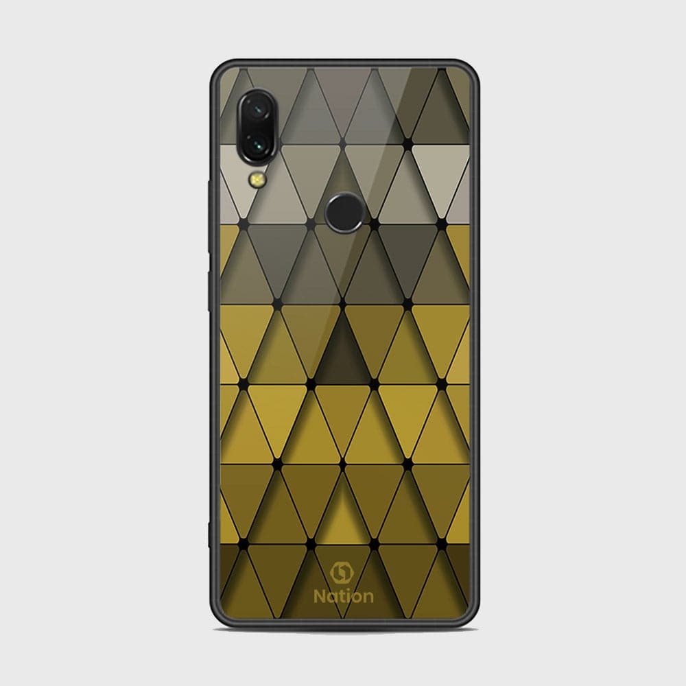 Xiaomi Redmi 7 Cover - Onation Pyramid Series - HQ Ultra Shine Premium Infinity Glass Soft Silicon Borders Case