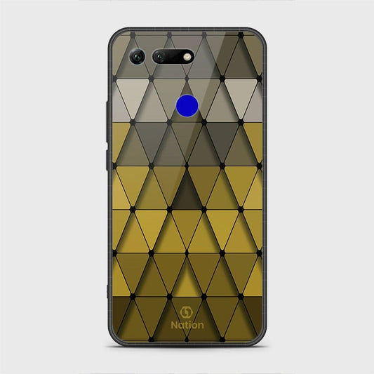 Huawei Honor View 20 Cover - Onation Pyramid Series - HQ Ultra Shine Premium Infinity Glass Soft Silicon Borders Case