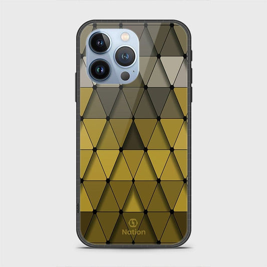 iPhone 13 Pro Cover - Onation Pyramid Series - HQ Ultra Shine Premium Infinity Glass Soft Silicon Borders Case