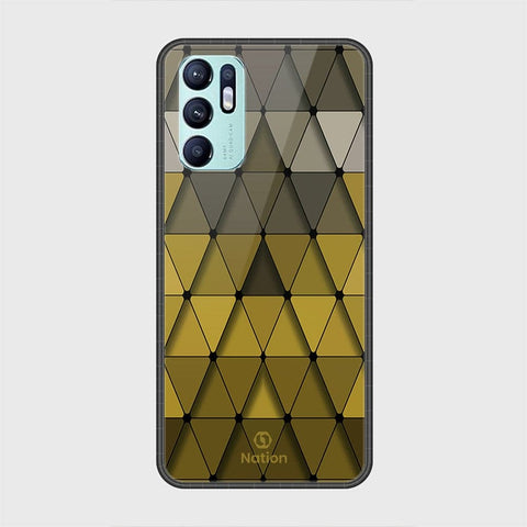 Oppo Reno 6 Cover - Onation Pyramid Series - HQ Ultra Shine Premium Infinity Glass Soft Silicon Borders Case