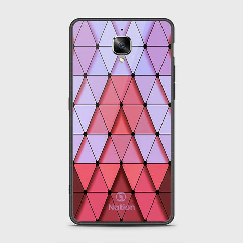 OnePlus 3 Cover- Onation Pyramid Series - HQ Ultra Shine Premium Infinity Glass Soft Silicon Borders Case