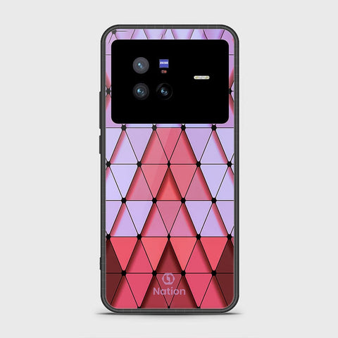 Vivo X80 Cover- Onation Pyramid Series - HQ Ultra Shine Premium Infinity Glass Soft Silicon Borders Case