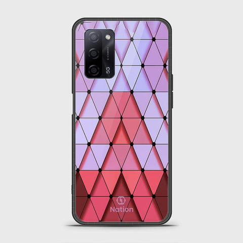 Oppo A55s Cover- Onation Pyramid Series - HQ Ultra Shine Premium Infinity Glass Soft Silicon Borders Case