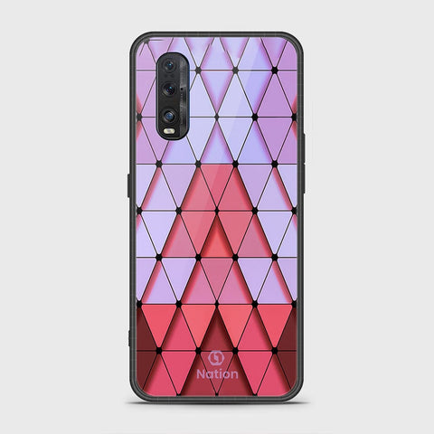 Oppo Find X2 Cover- Onation Pyramid Series - HQ Ultra Shine Premium Infinity Glass Soft Silicon Borders Case