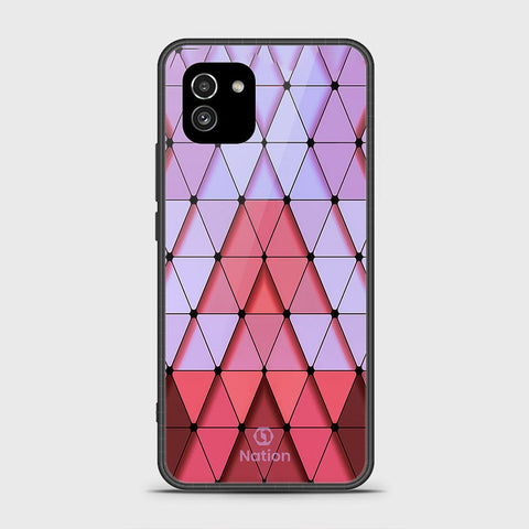 Samsung Galaxy A03 Cover- Onation Pyramid Series - HQ Ultra Shine Premium Infinity Glass Soft Silicon Borders Case