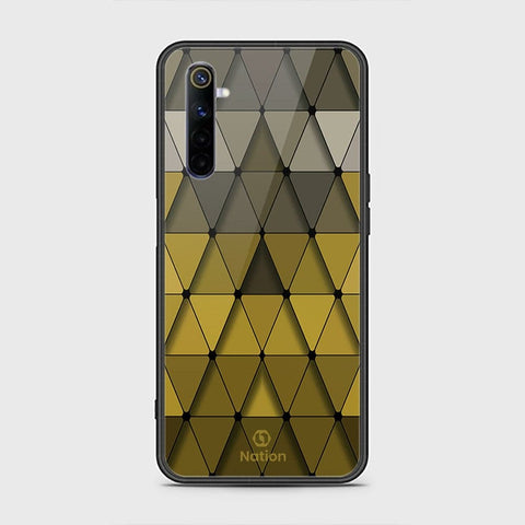 Realme 6 Cover - ONation Pyramid Series - HQ Ultra Shine Premium Infinity Glass Soft Silicon Borders Case